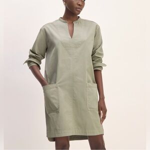 Everlane Olive Green Utility Dress with Pockets